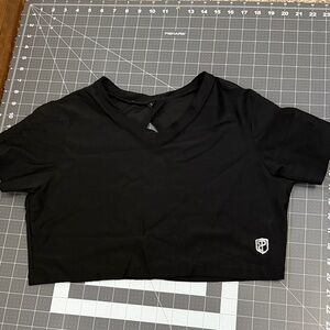 Born primitive Black Women's Cropped V-Neck Top